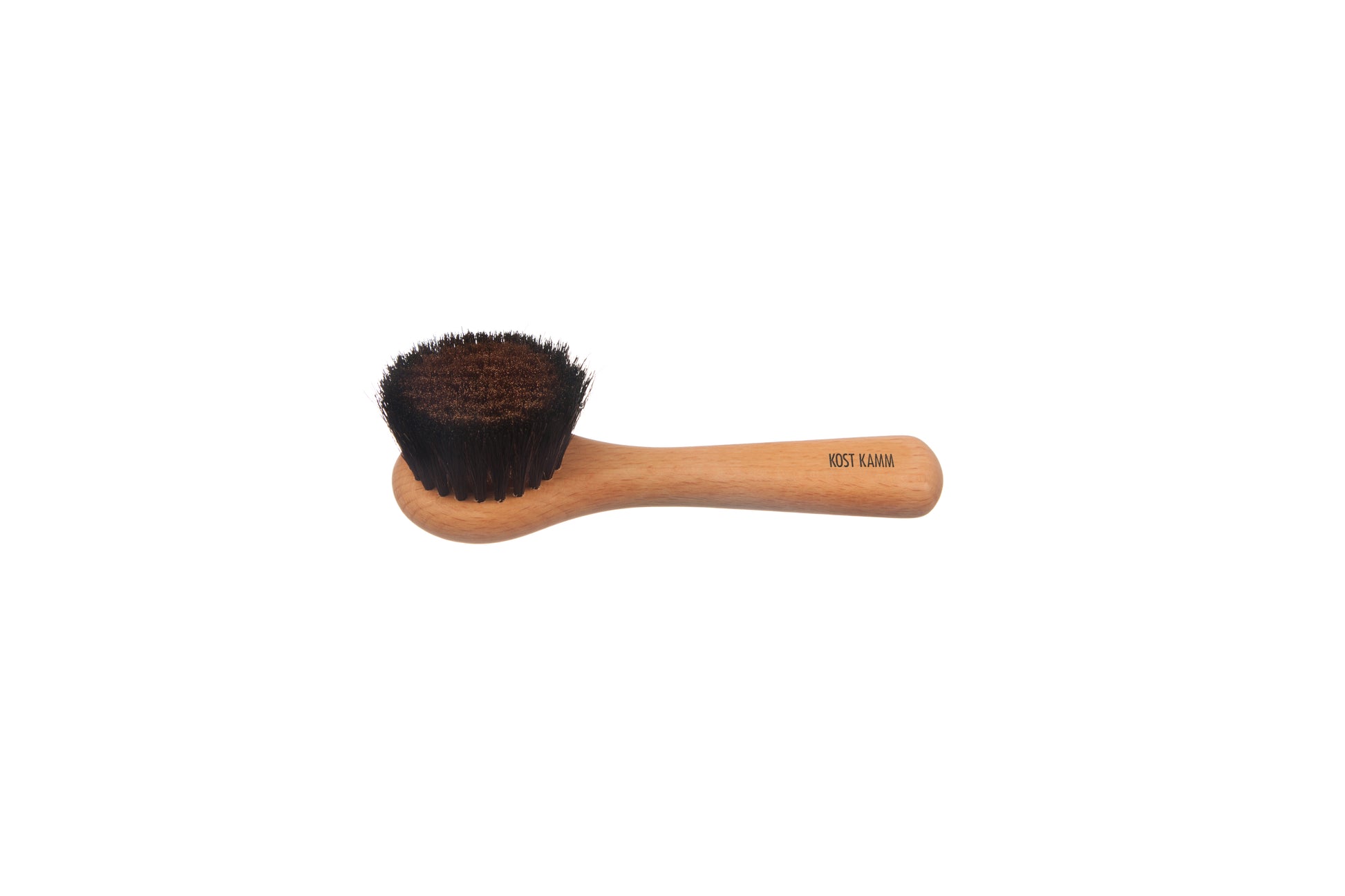 Gesichtsbürste, ionisierend, Buche, Bronzedraht mit Rosshaar, 13cm