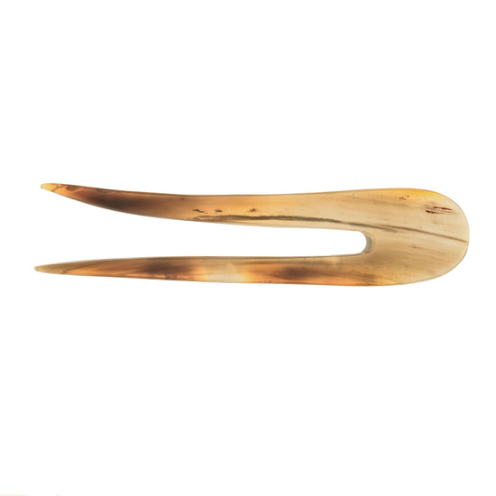 Haarnadel, lang, Horn, 2-zinkig, 16cm