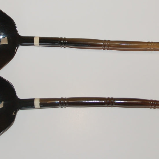 Salatbesteck, 19,5cm, runder Stiel