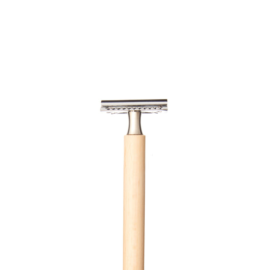 Rasierapparat, abgerundet, natur (Kirsche, Buche, Nussbaum), klassisch, 13,5cm