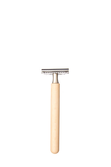 Rasierapparat, abgerundet, natur (Kirsche, Buche, Nussbaum), klassisch, 13,5cm