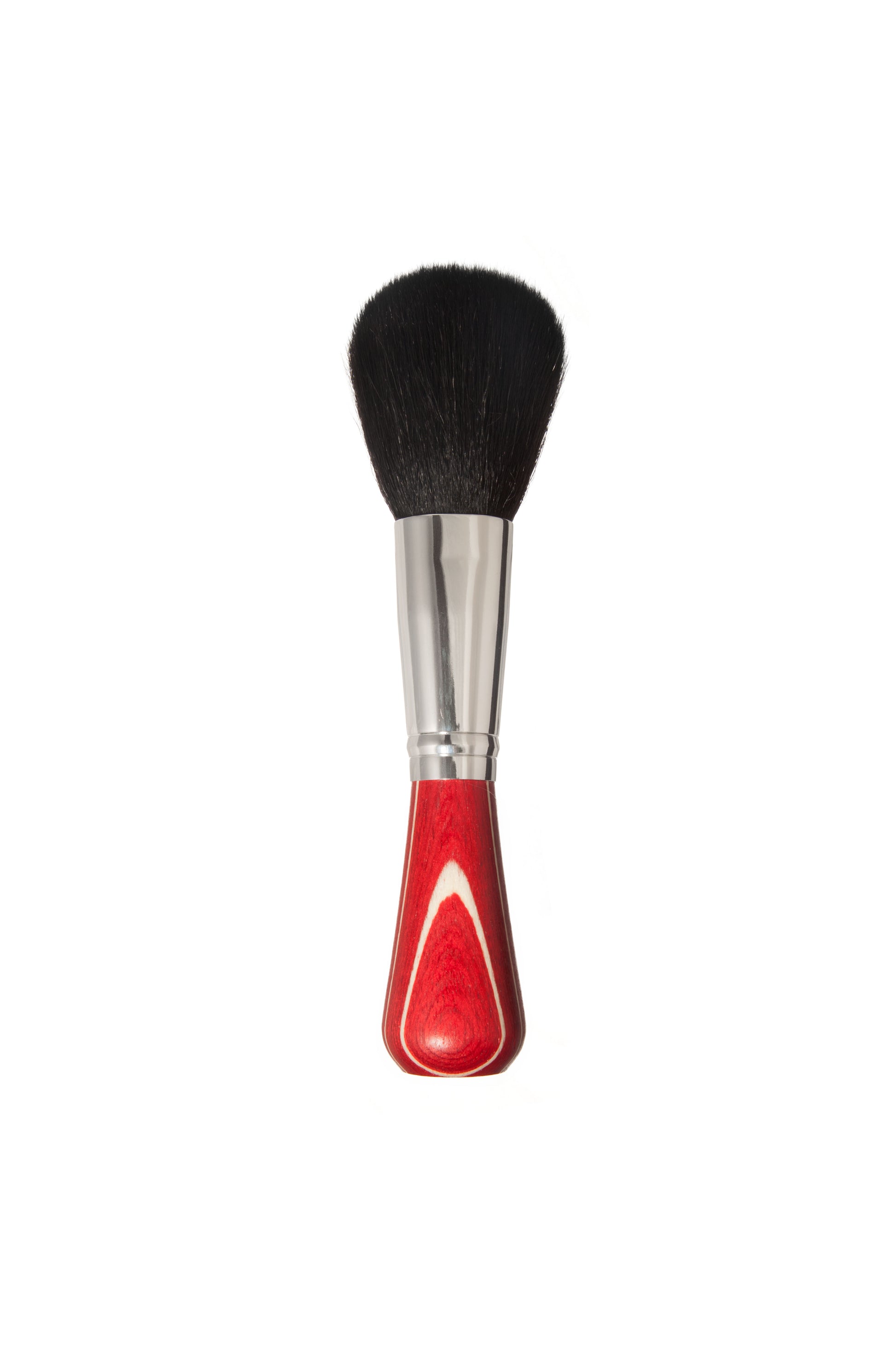 Puderpinsel, Standfuß, buntes Schichtholz, Ziegenhaar, Premium-Qualität, 17cm