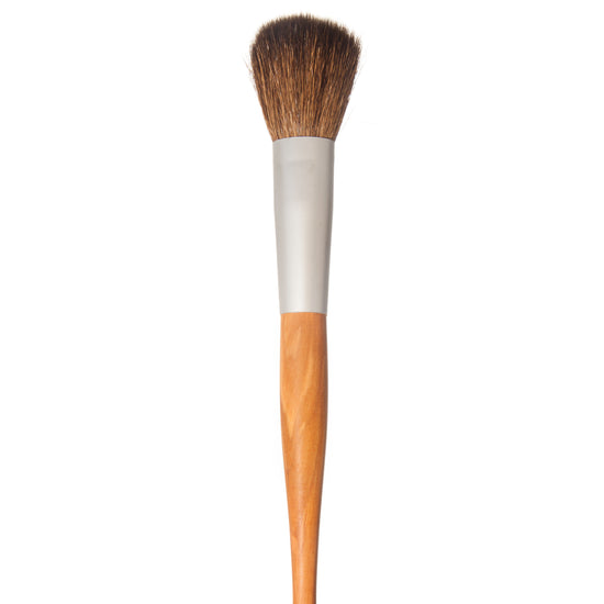 Rougepinsel, schmal, Olivenholz, Ziegenhaar, 17cm
