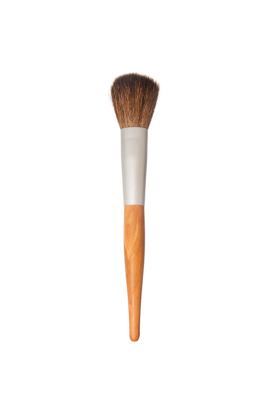 Rougepinsel, schmal, Olivenholz, Ziegenhaar, 17cm