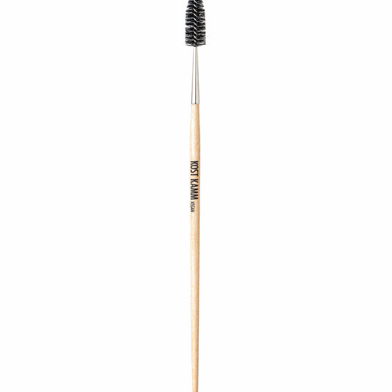 Mascara-Bürste, konischer Griff, Birke, vegane Kunstborsten, 19cm