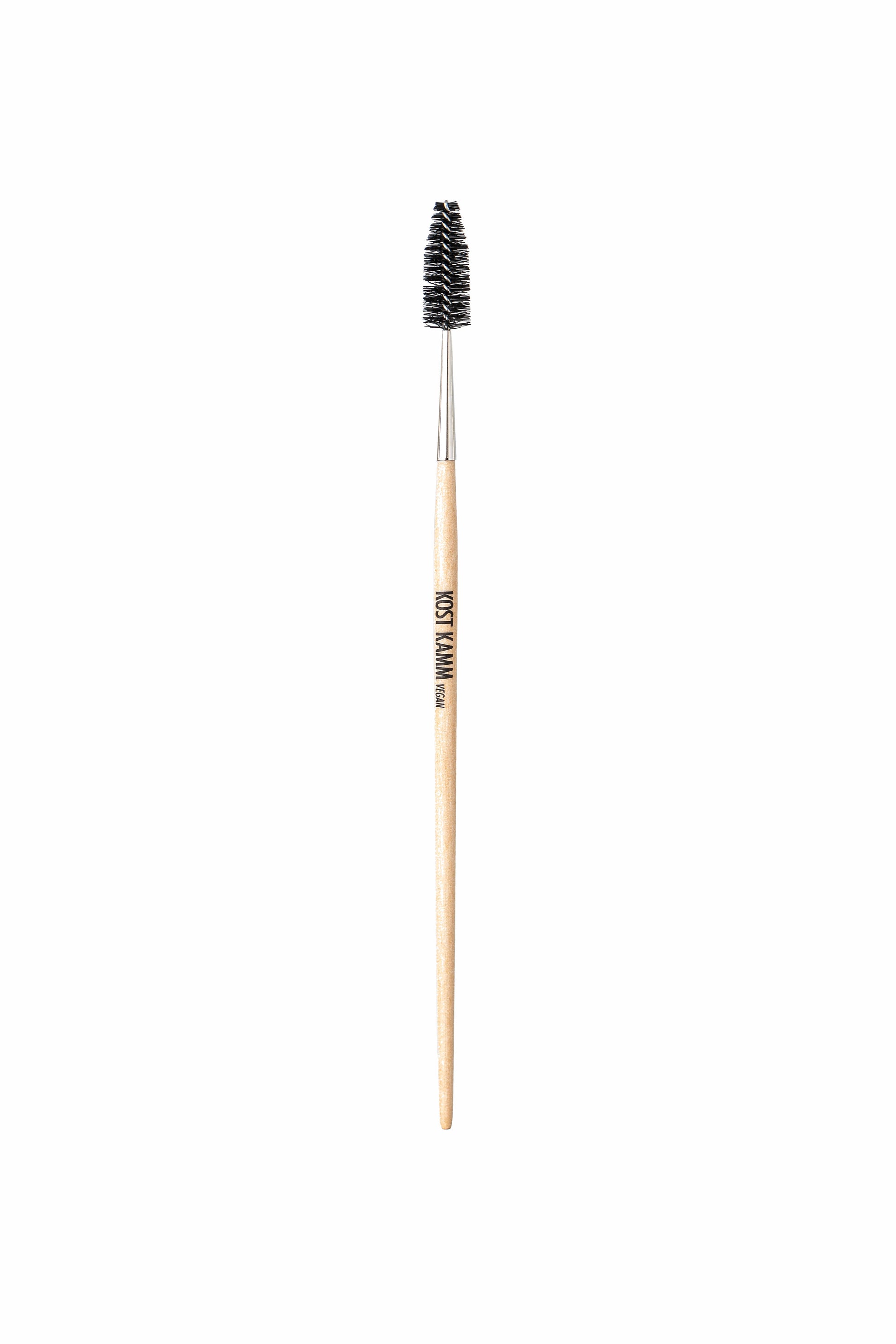 Mascara-Bürste, konischer Griff, Birke, vegane Kunstborsten, 19cm