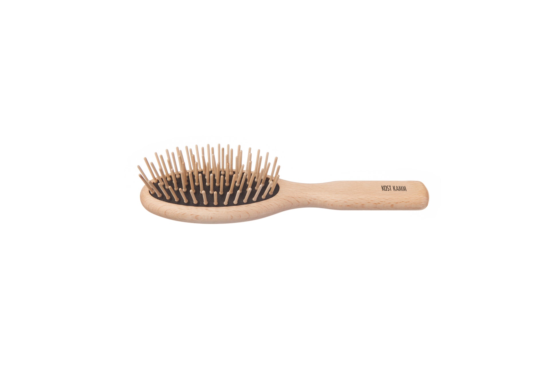Holzstiftbürste, oval, Buche, gerade Holznoppen, 6-reihig, 17,5cm