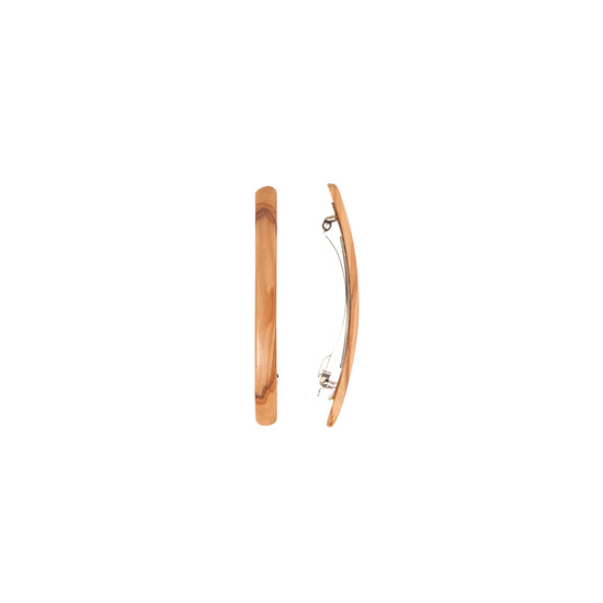 Haarspange, schmal, verschiedene Naturhölzer, Schließe 6cm