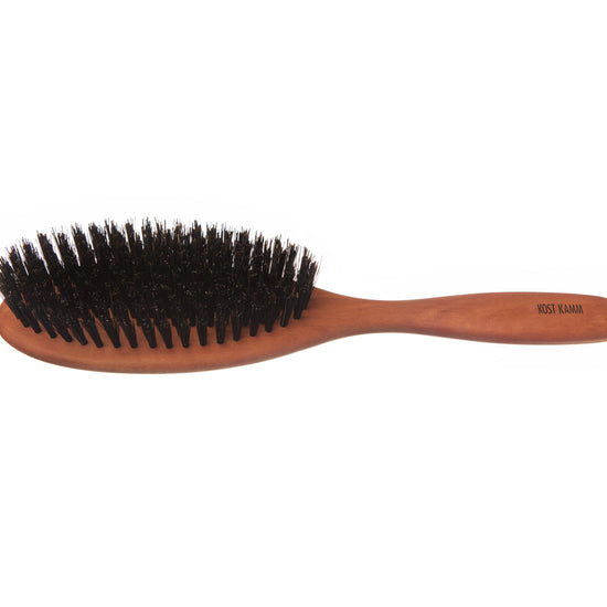 Haarbürste, oval, Birnbaum, Wildschweinborste, 10-reihig, 22cm