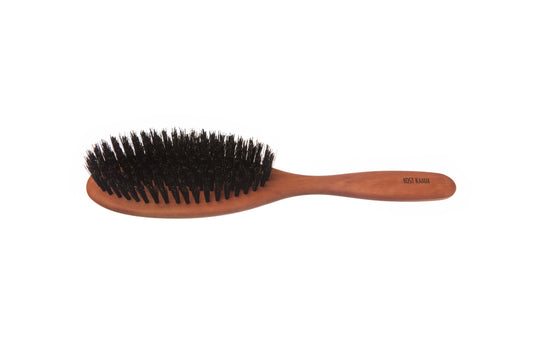 Haarbürste, oval, Birnbaum, Wildschweinborste, 10-reihig, 22cm