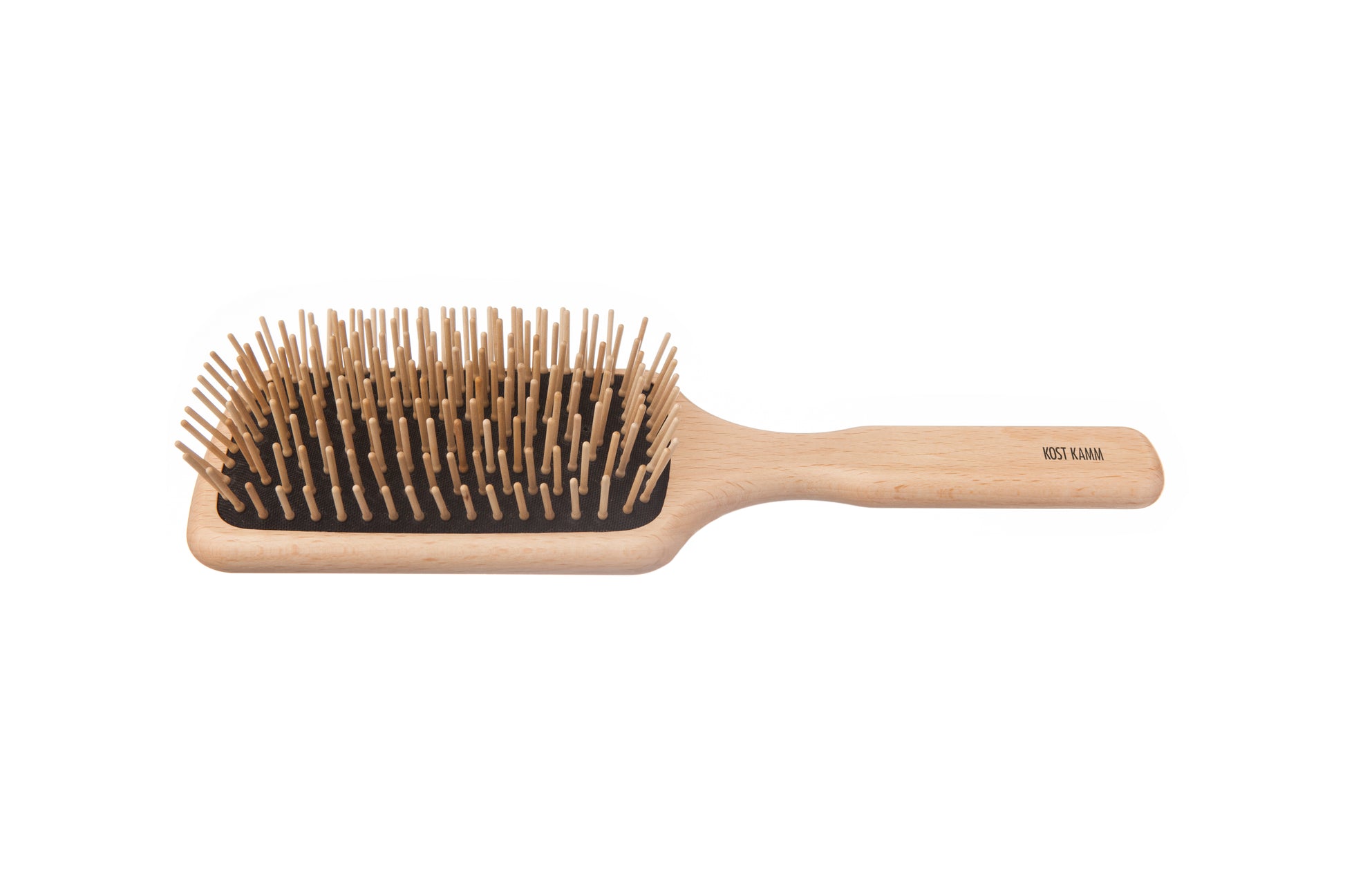 Holzstiftbürste, Paddle-Brush, Buche, gerade Holznoppen, 11-reihig, 25,5cm