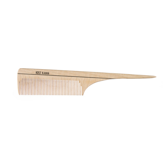 Toupierkamm mit Spitze, Holz, fein, 18cm