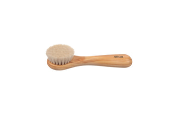 Gesichtsbürste mit Griff, Olivenholz, Ziegenhaar, 15cm