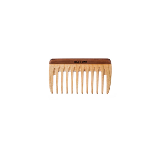 Mini-Taschenkamm, Holz, breit, 9cm