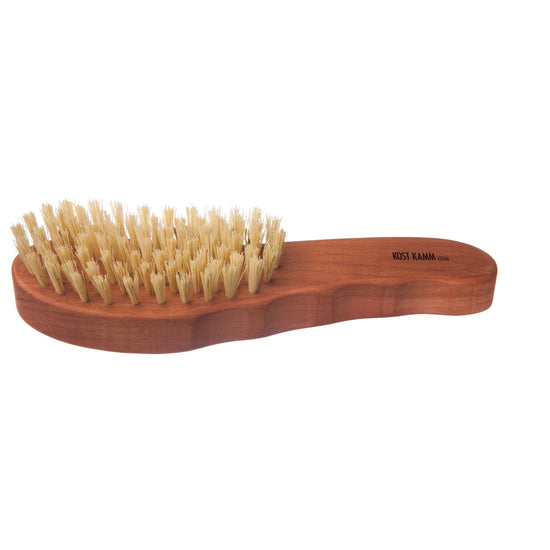 Haarpflegebürste, ergonomisch, Birnbaum, harte vegane Sisalborste, 7-reihig, 19,5cm