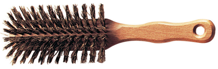 Haarbürste, halbrund, Buche, weiche Borste vom Hausschwein, 50mm Durchmesser, 491A