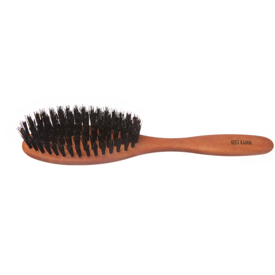 Haarbürste, oval, Birnbaum, Wildschweinborste, 6-reihig, 20cm