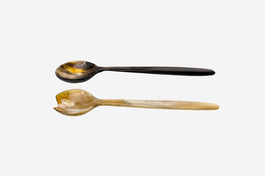 Horn Salatbesteck, 20.5cm, Kopf 56mm