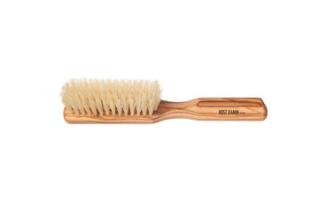 Haarbürste, schmal, Olivenholz, vegane Sisalborsten, 5-reihig, 20cm