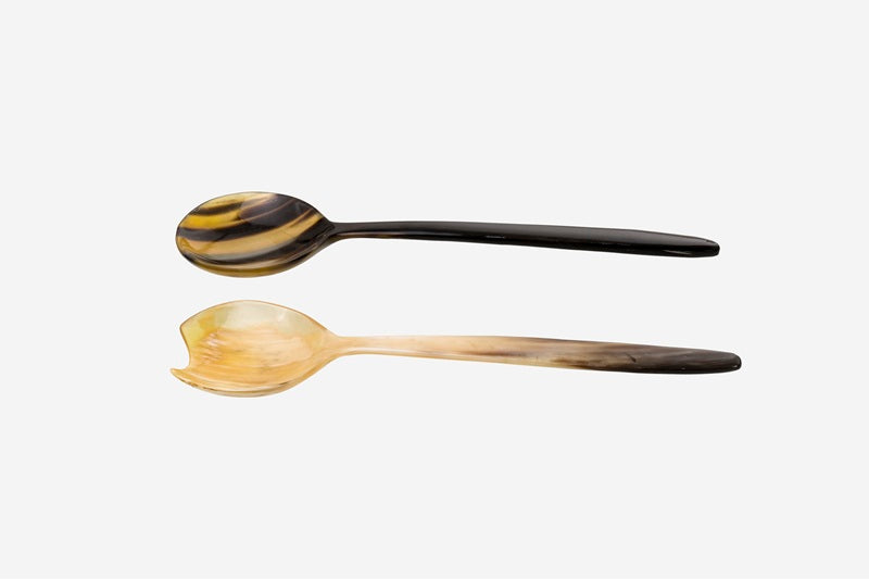 Horn Salatbesteck, 24.5cm, Kopf 67mm