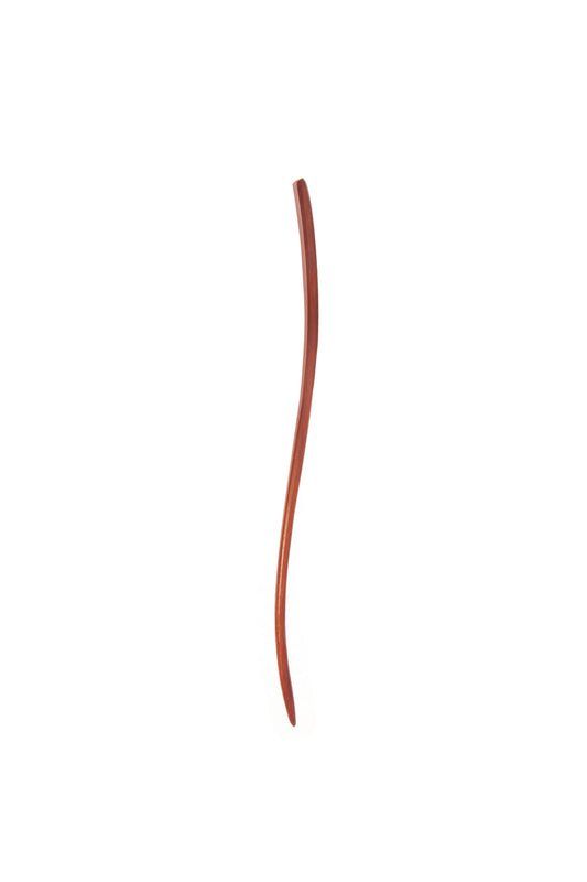 Haarstab, S-förmig, verschiedene Naturhölzer, ca. 19cm