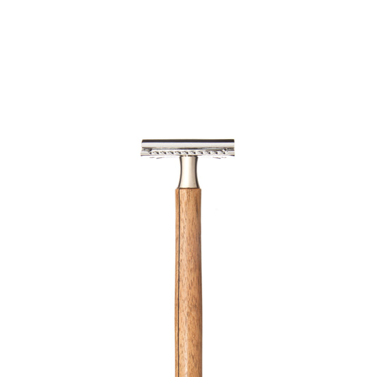 Rasierapparat, konisch, Nussbaum mit Furnierstreifen, klassisch, 13,5cm