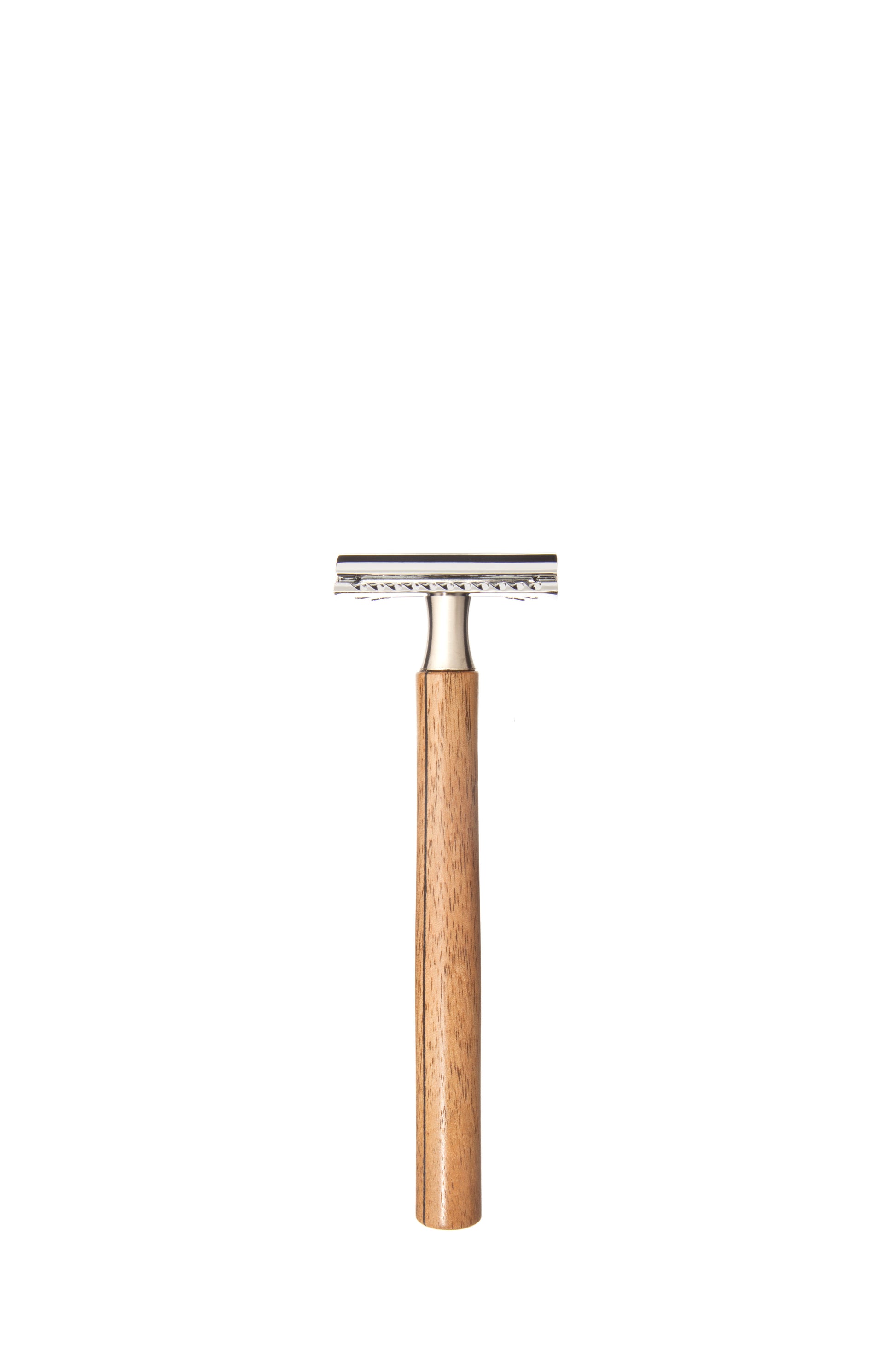 Rasierapparat, konisch, Nussbaum mit Furnierstreifen, klassisch, 13,5cm