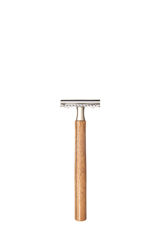Rasierapparat, konisch, Nussbaum mit Furnierstreifen, klassisch, 13,5cm
