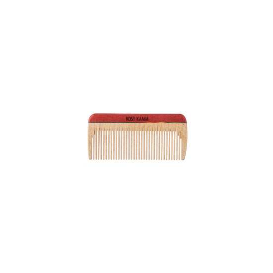 Mini-Taschenkamm, Holz, bunt, fein, 8cm