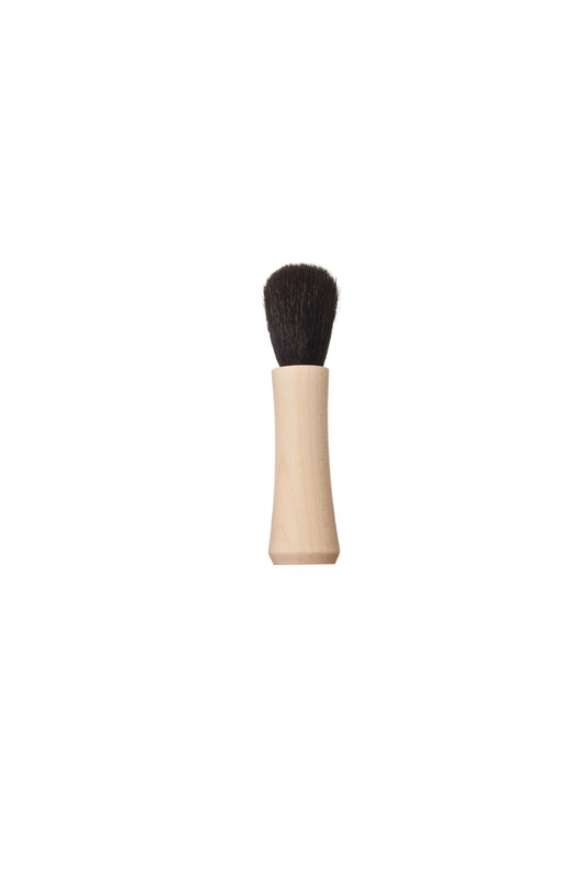Mini-Rougepinsel, Standfuß, Ahorn, Ziegenhaar, runde Zwinge, 10cm