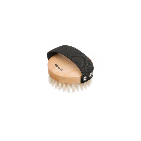 Massagebürste, rund, Buche, Borste vom Hausschwein, d=8cm