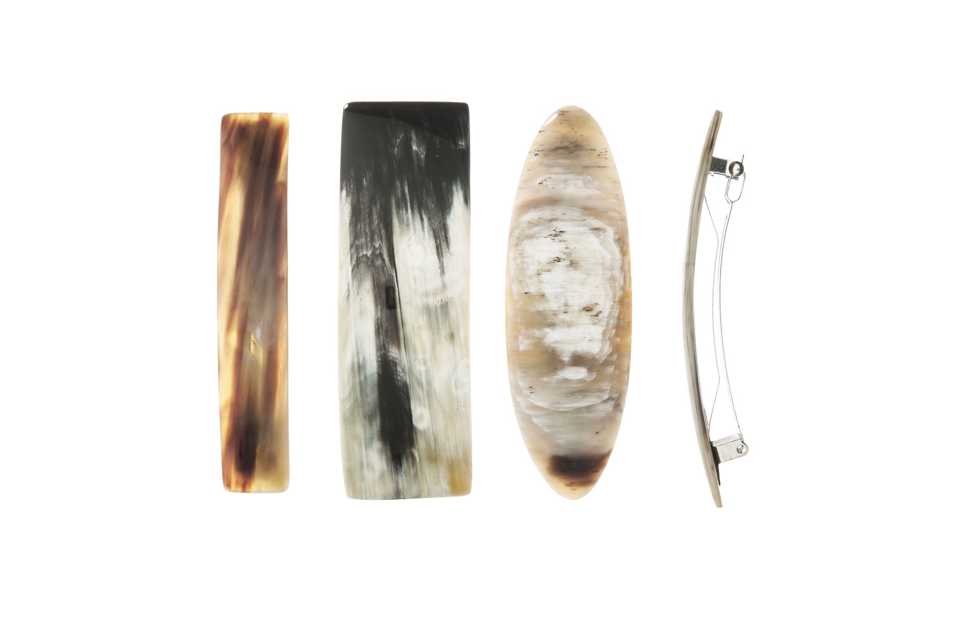 Haarspange, Horn, Schließe 10cm