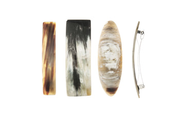 Haarspange, Horn, Schließe 10cm