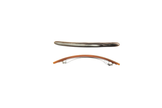Haarspange, schmal, Horn, Schließe 10cm