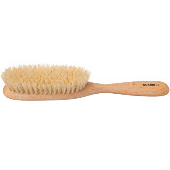 Haarbürste, lang oval, Buche, vegane Sisalborsten, 8-reihig, 22cm