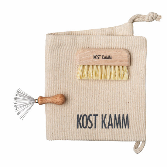 Reinigungs-Set mit Canvas-Baumwoll-Zugbeutel, für alle Bürsten geeignet, mit Set 5470, vegan