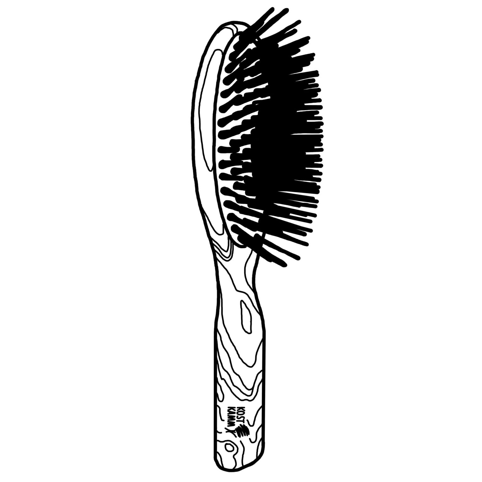 Olive wood hairbrushes