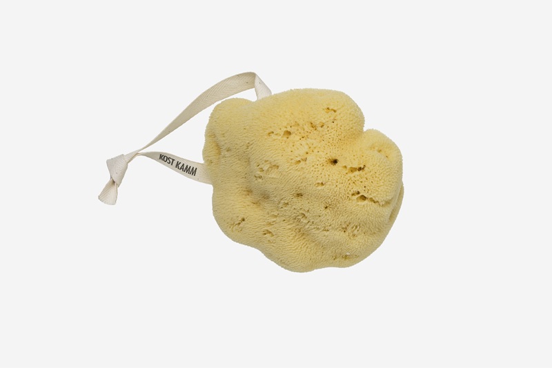 Bath sponge, silk sponge, Mediterranean, with strap, 12-13cm