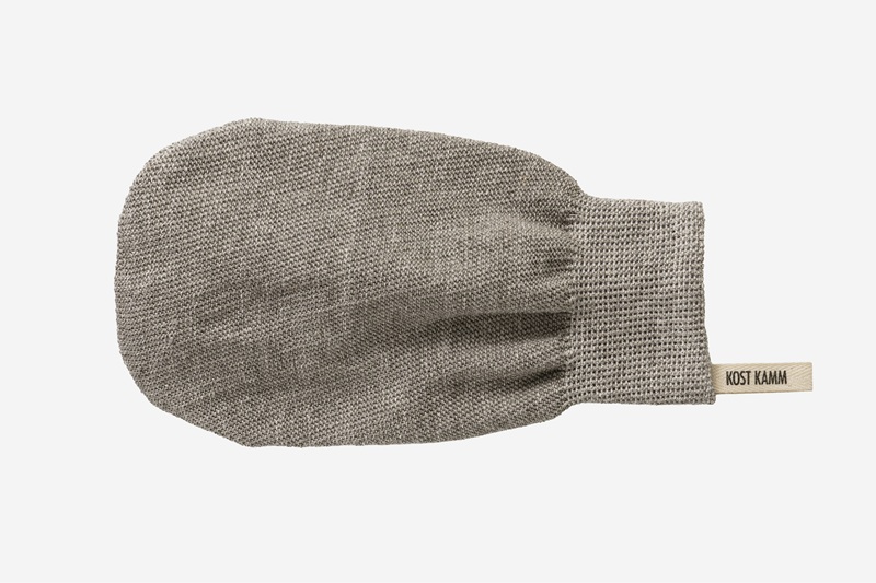 Hammam glove, knitted linen, GOTS certified, 22cm