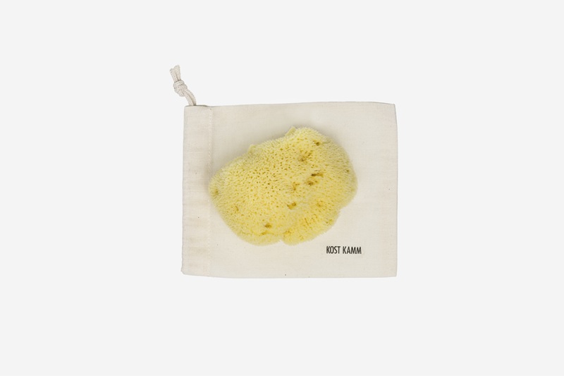 Baumwoll-Zugbeutel (GOTS&Fair Trade), für Schwamm 3381, 12x10cm