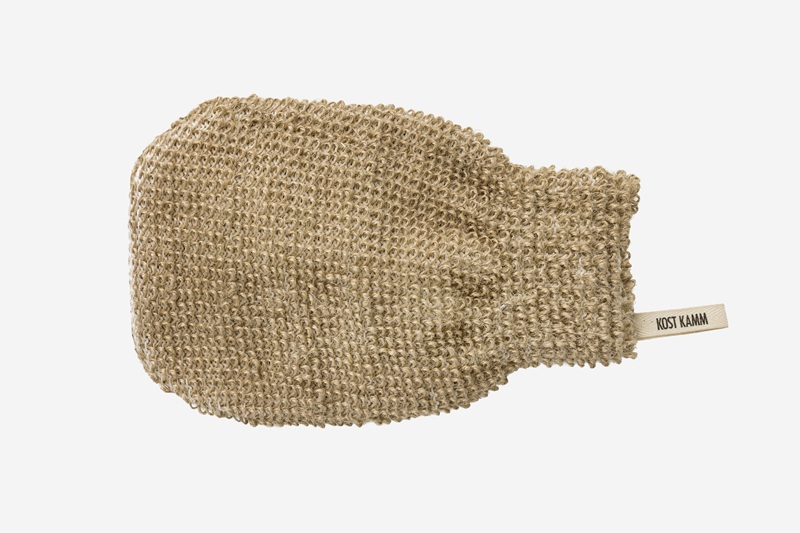 Massagehandschuh, Jute, gestrickt, 22cm