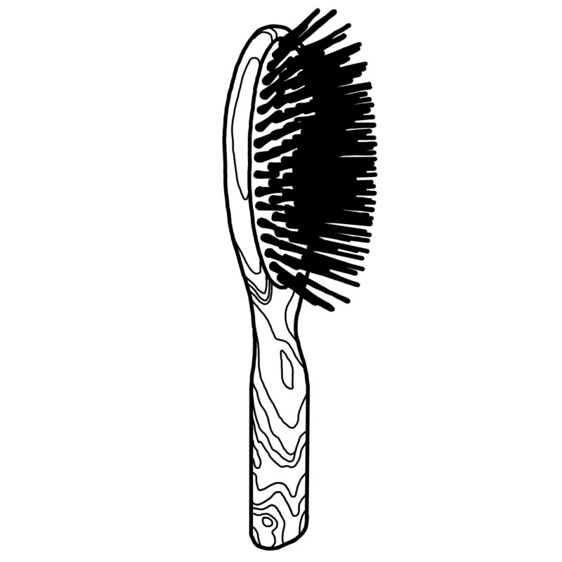 Olive wood hairbrushes